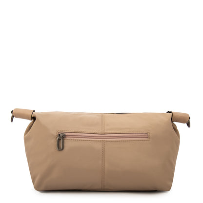 Cartera corte oval tiare mediana beige
