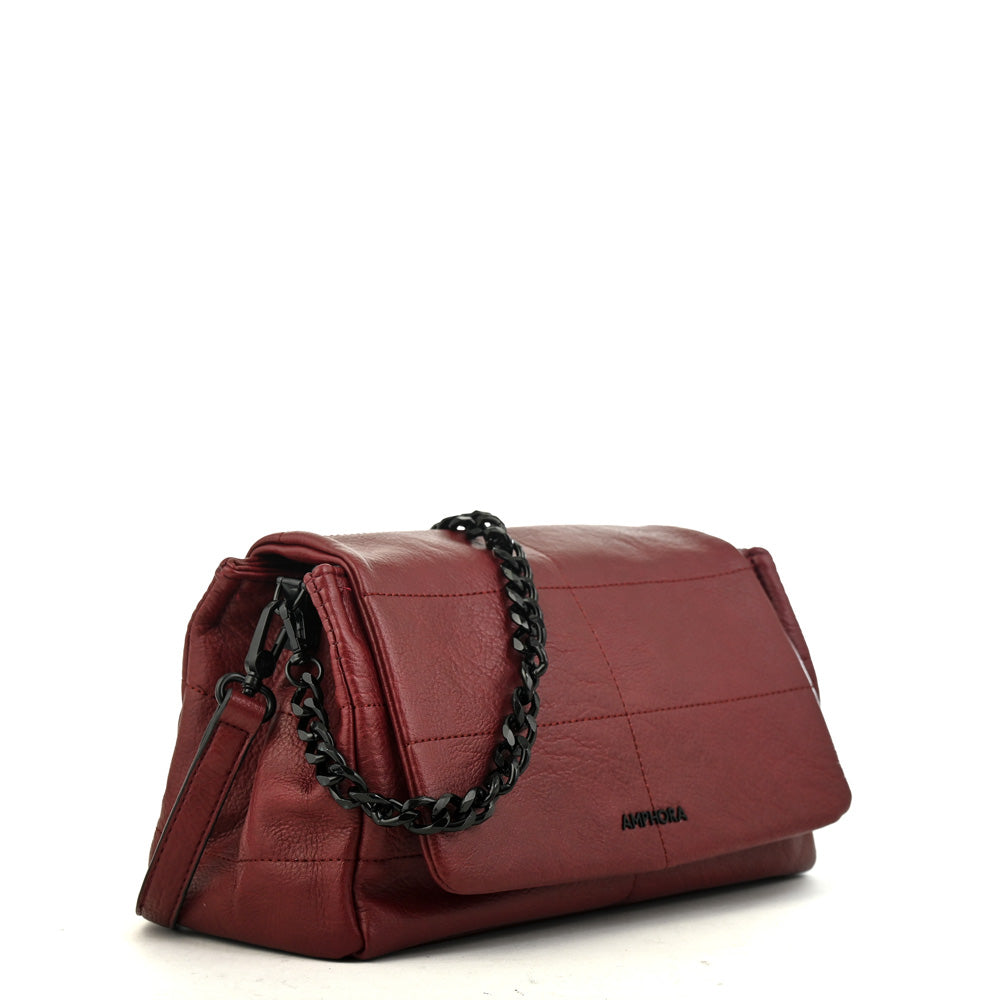Cartera bandolera tatiana pequeña burdeo