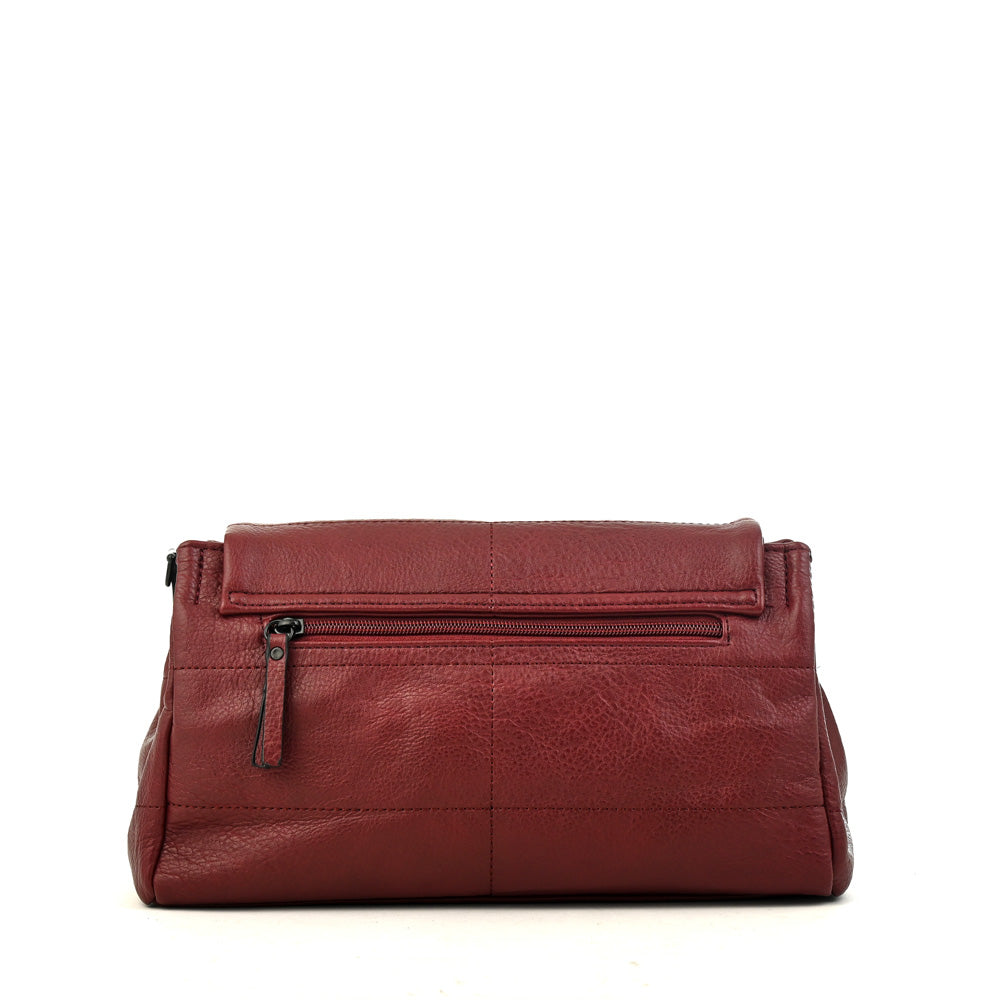 Cartera bandolera tatiana pequeña burdeo