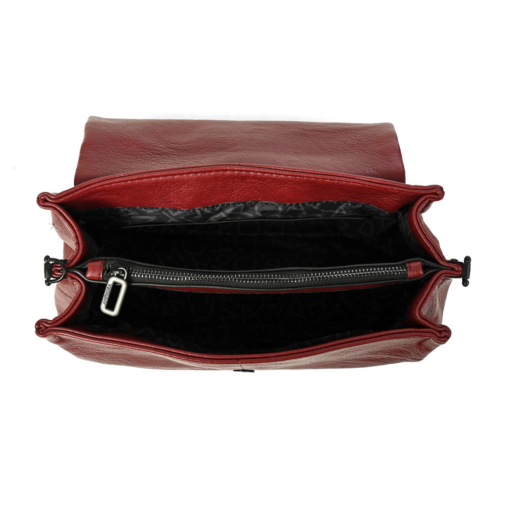 Cartera bandolera tatiana pequeña burdeo