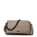 Cartera bandolera tatiana pequeña plateado oscuro