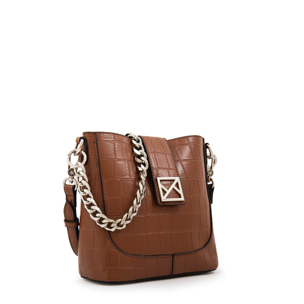 Cartera bandolera romina pequeña café