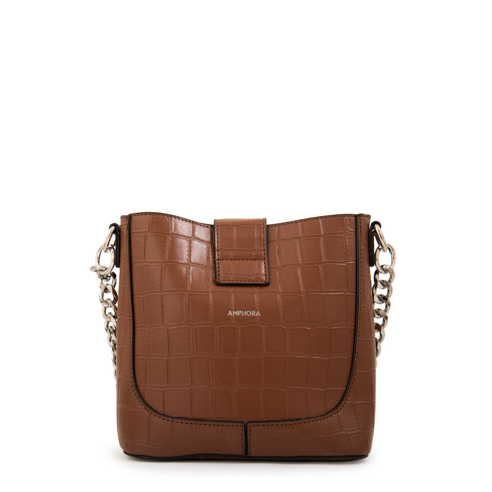 Cartera bandolera romina pequeña café