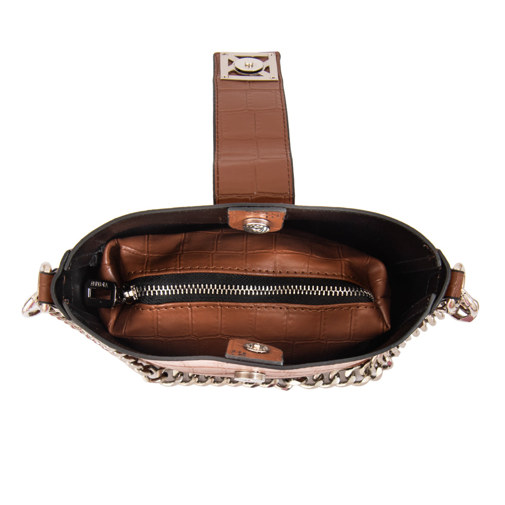 Cartera bandolera romina pequeña café