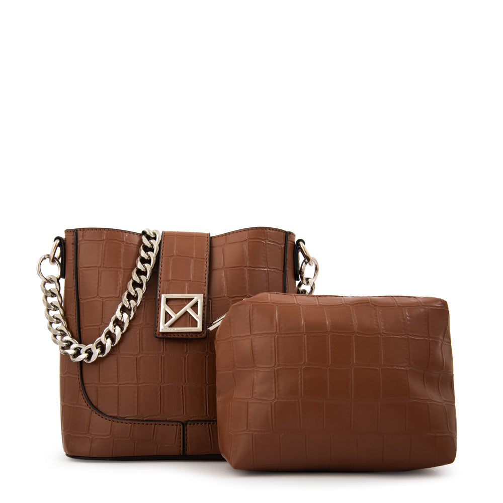 Cartera bandolera romina pequeña café