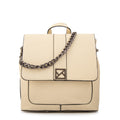 Mochila con tapa romina mediana blanco crudo