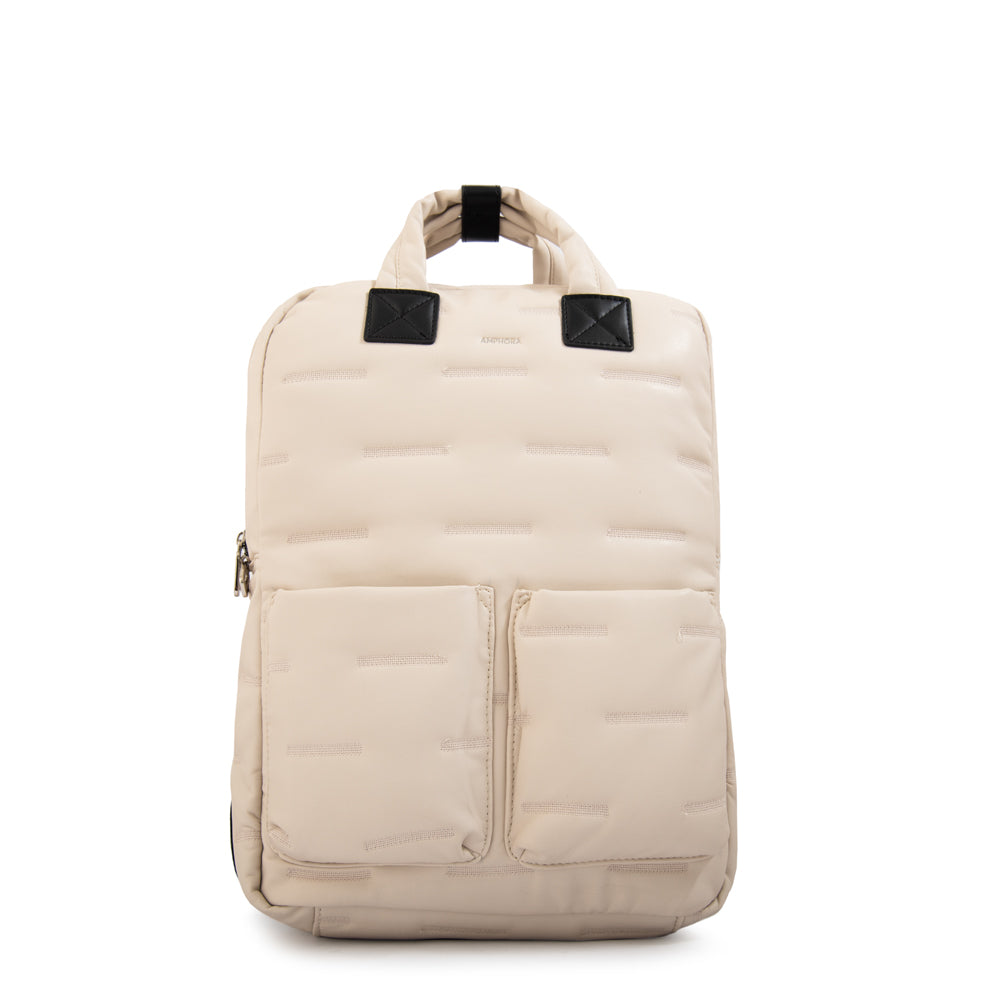 Mochila porta notebook hana grande blanco crudo