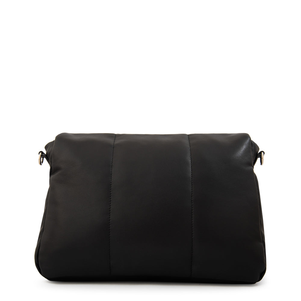 Cartera bandolera con tapa trinity grande negro