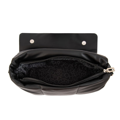 Cartera bandolera con tapa trinity grande negro
