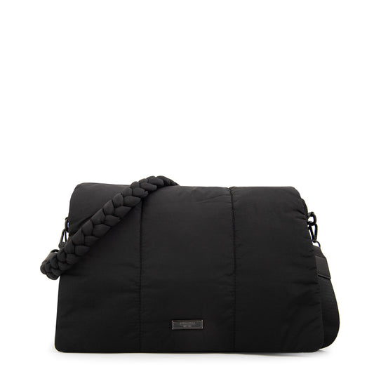 Cartera bandolera con tapa trinity grande negro
