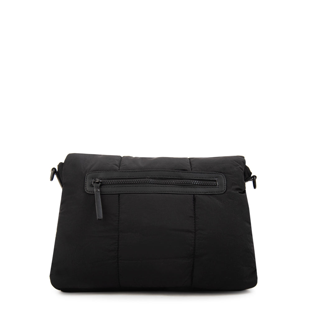 Cartera bandolera con tapa trinity grande negro