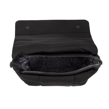 Cartera bandolera con tapa trinity grande negro