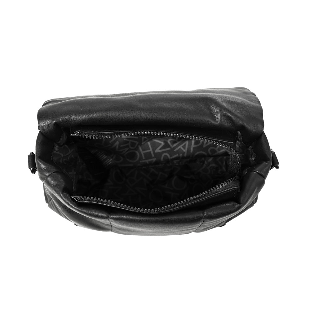 Cartera bandolera con tapa trinity mediana negro