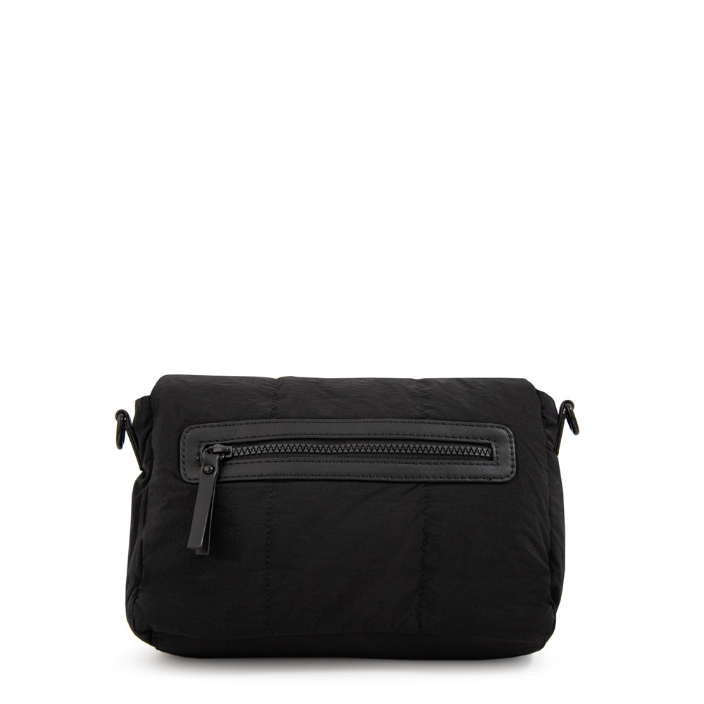 Cartera bandolera con tapa trinity mediana negro