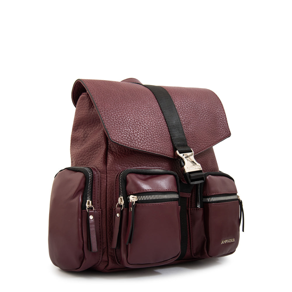 Mochila constanza grande burdeo