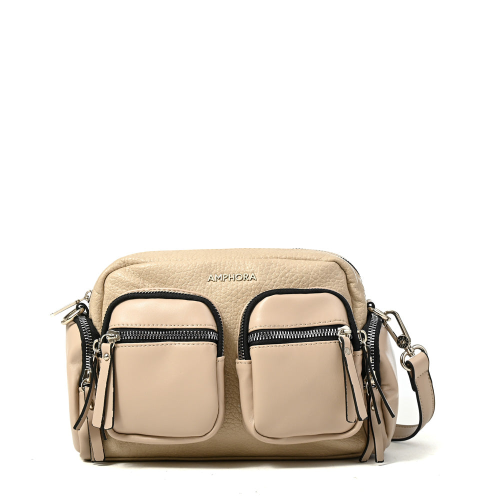 Cartera bandolera constanza mediana beige