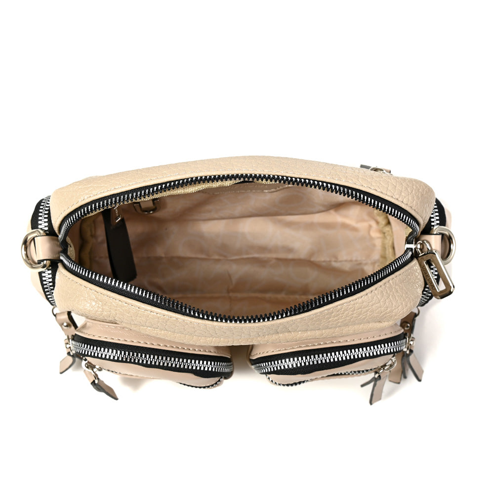 Cartera bandolera constanza mediana beige