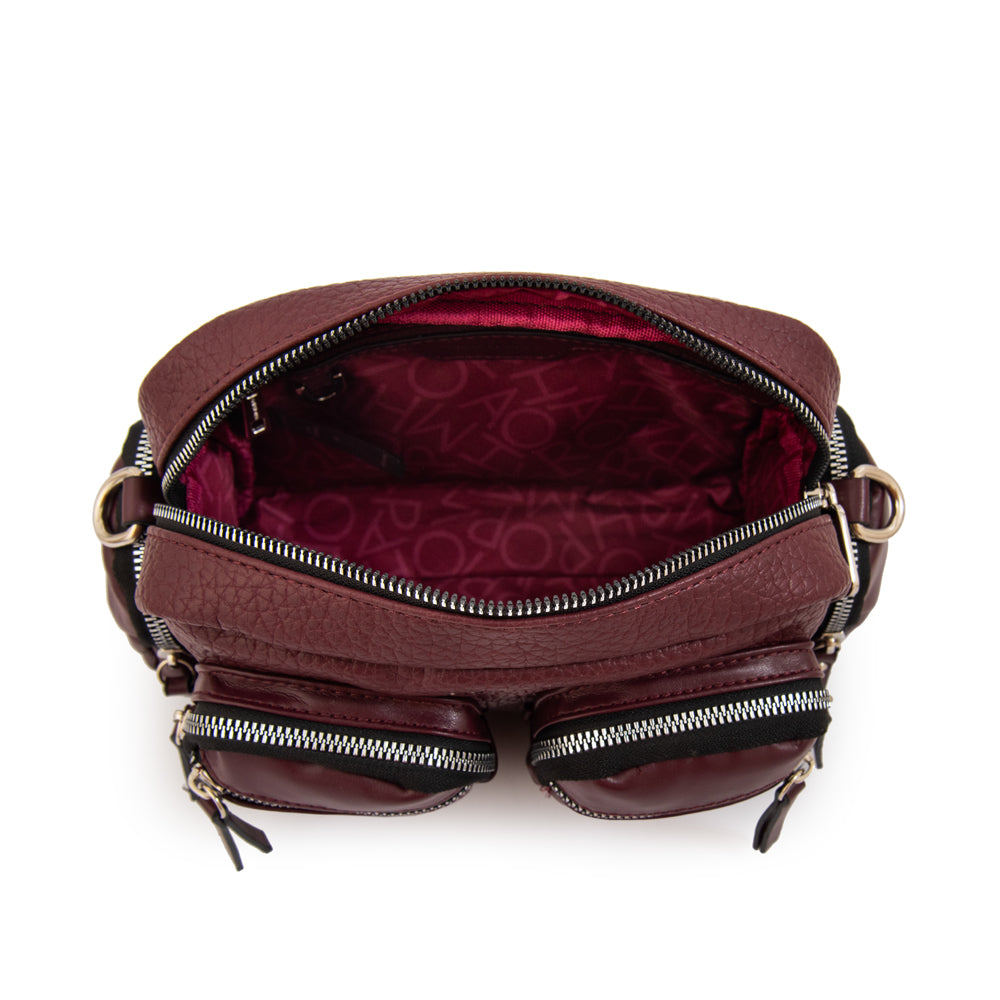 Cartera bandolera constanza mediana burdeo