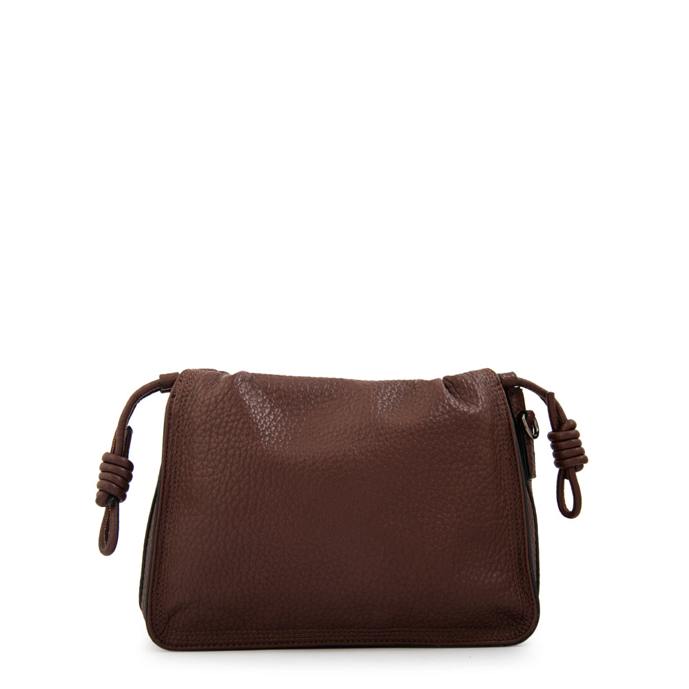 Cartera bandolera clarissa mediana café oscuro