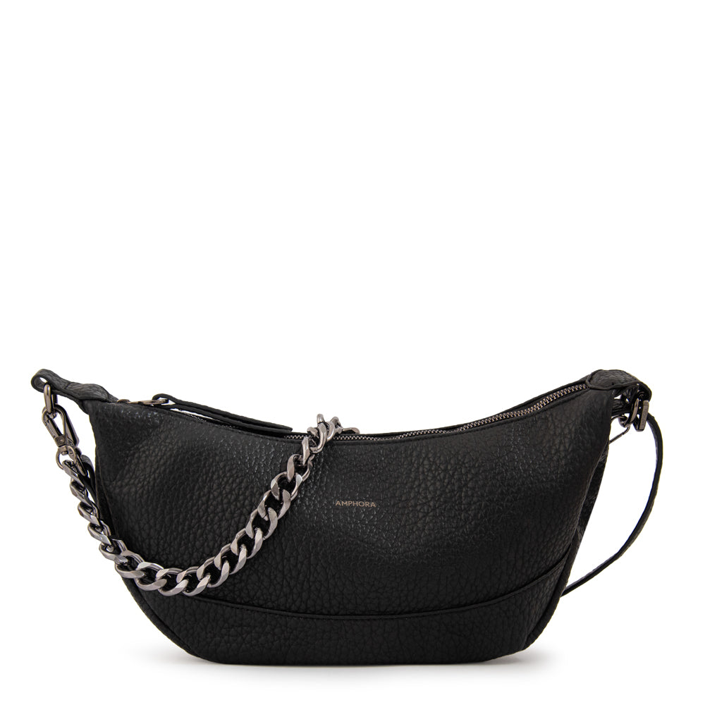 Cartera corte oval taisha mediana negro