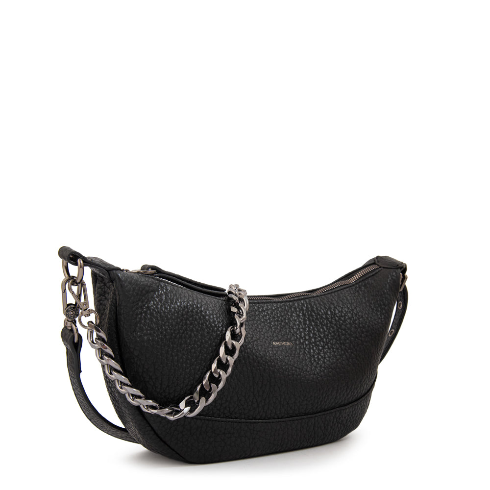 Cartera corte oval taisha mediana negro
