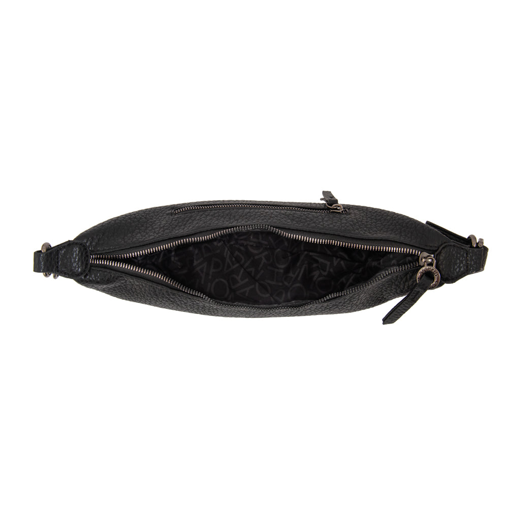 Cartera corte oval taisha mediana negro
