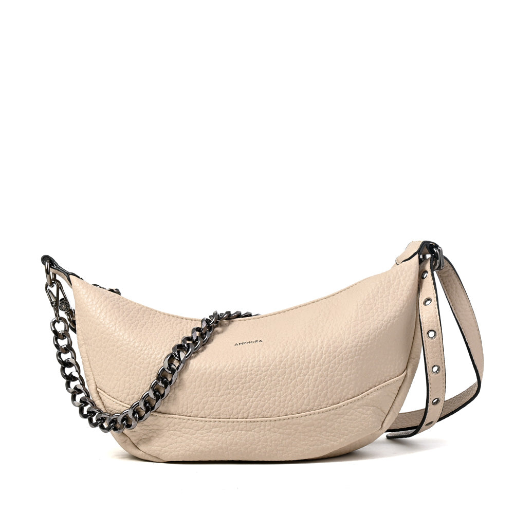 Cartera corte oval taisha mediana beige