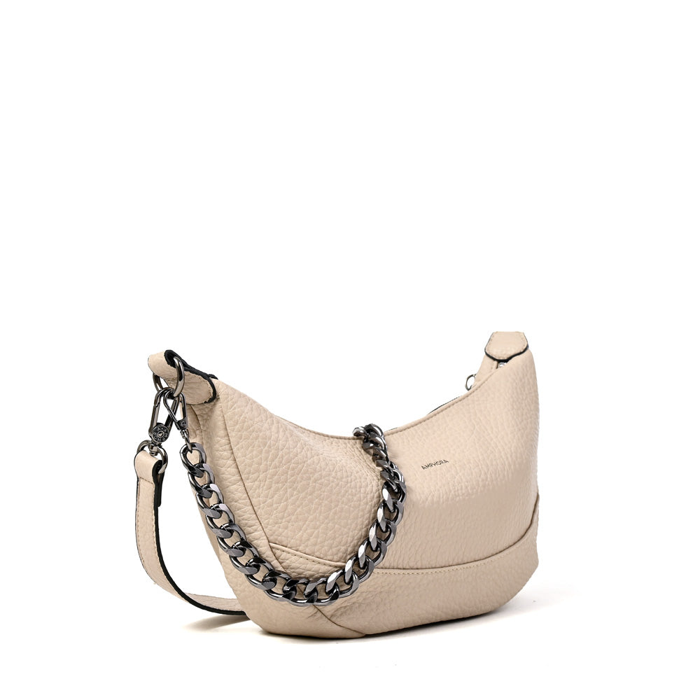 Cartera corte oval taisha mediana beige