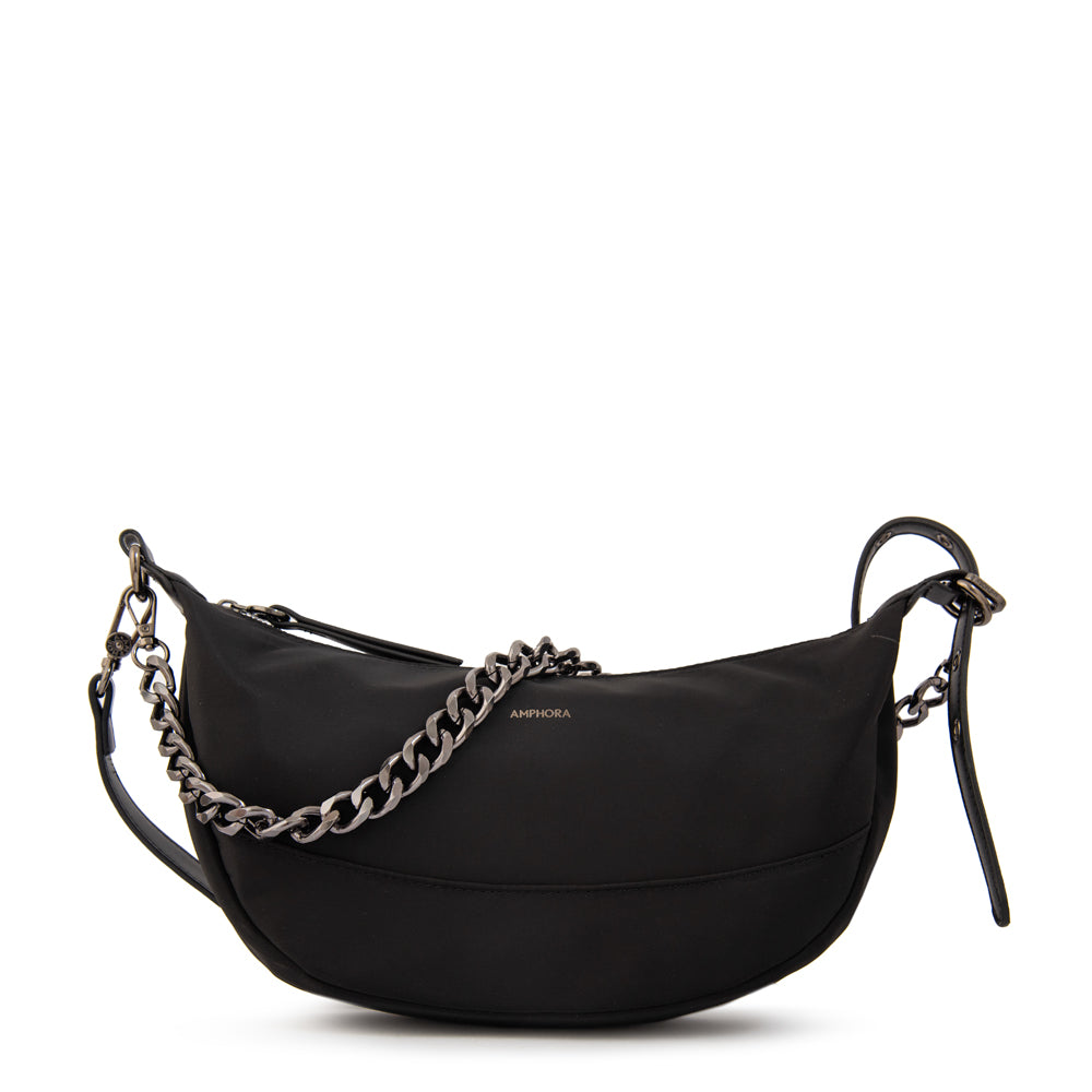 Cartera corte oval taisha mediana negro