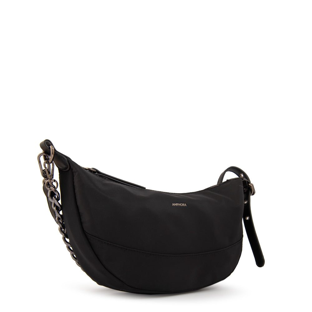 Cartera corte oval taisha mediana negro