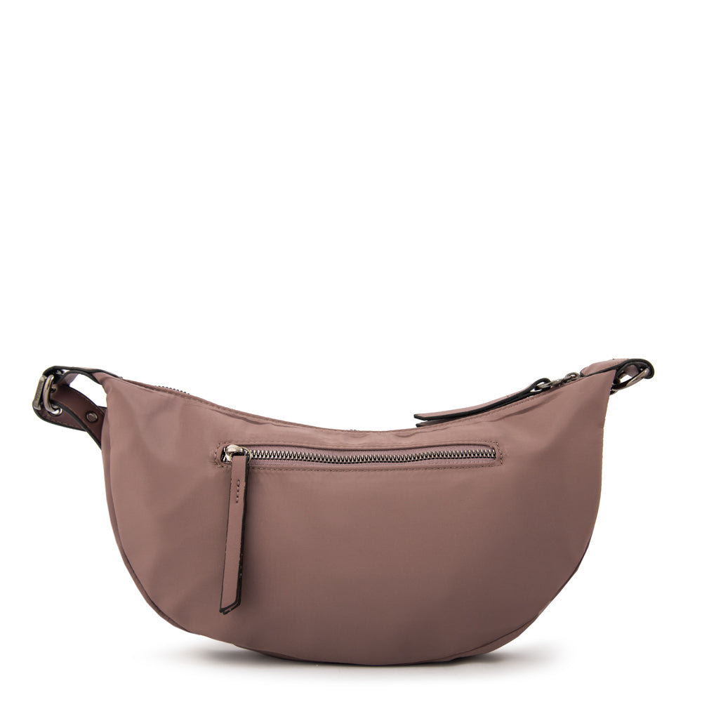 Cartera corte oval taisha mediana taupe oscuro