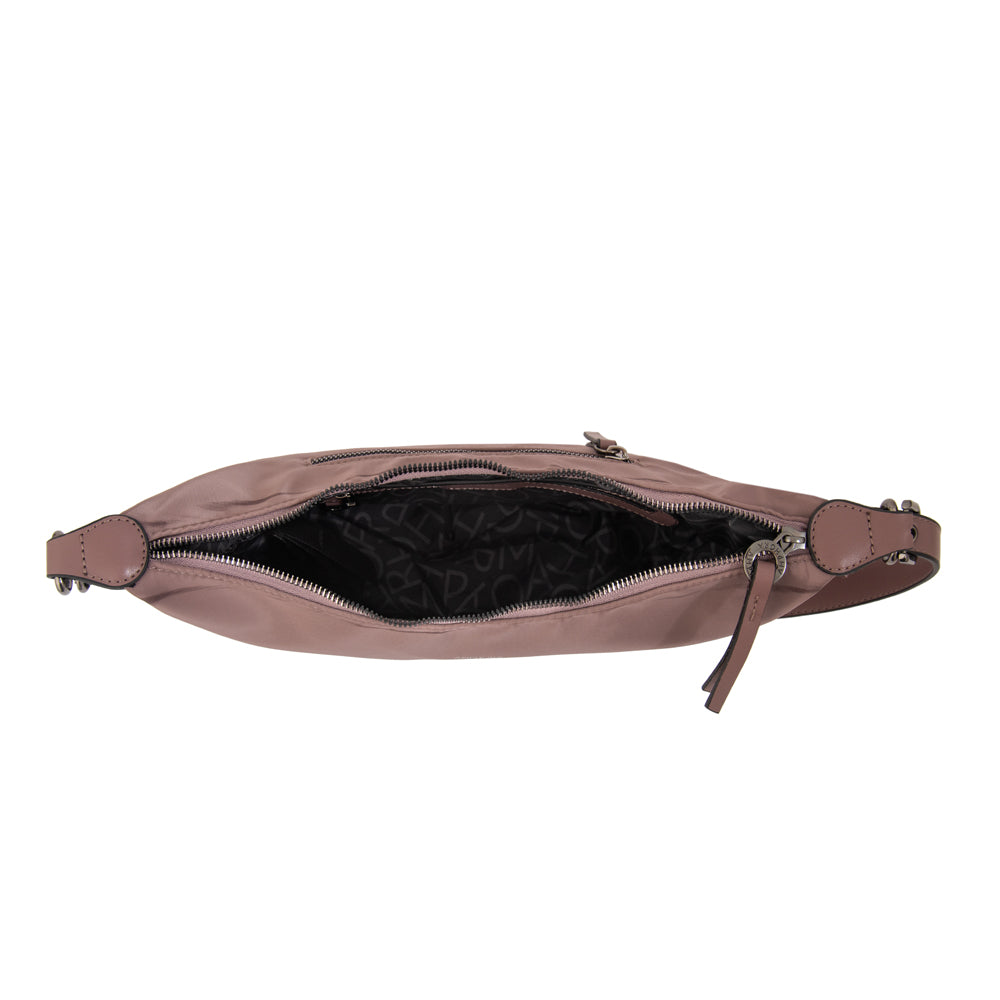 Cartera corte oval taisha mediana taupe oscuro