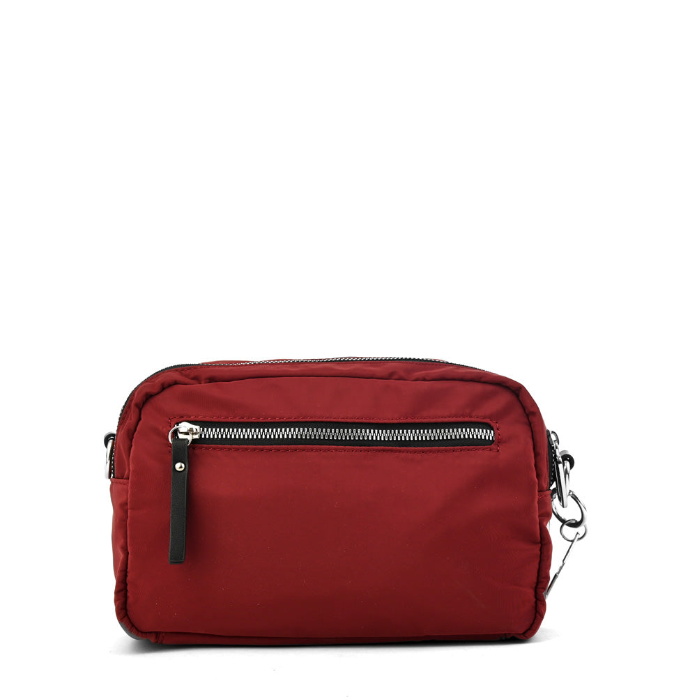 Cartera bandolera liliana mediana burdeo