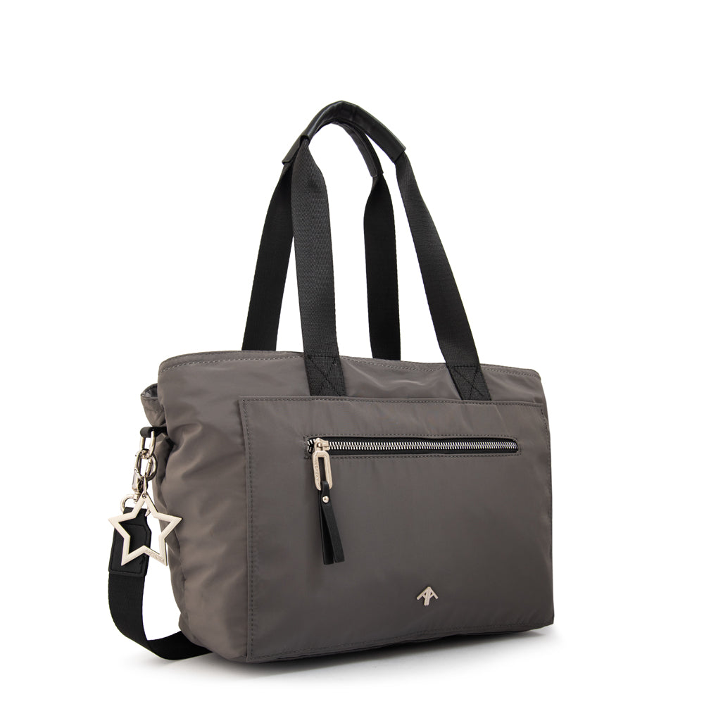 Cartera tote liliana mediana gris oscuro