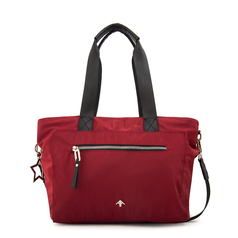 Cartera tote liliana mediana burdeo