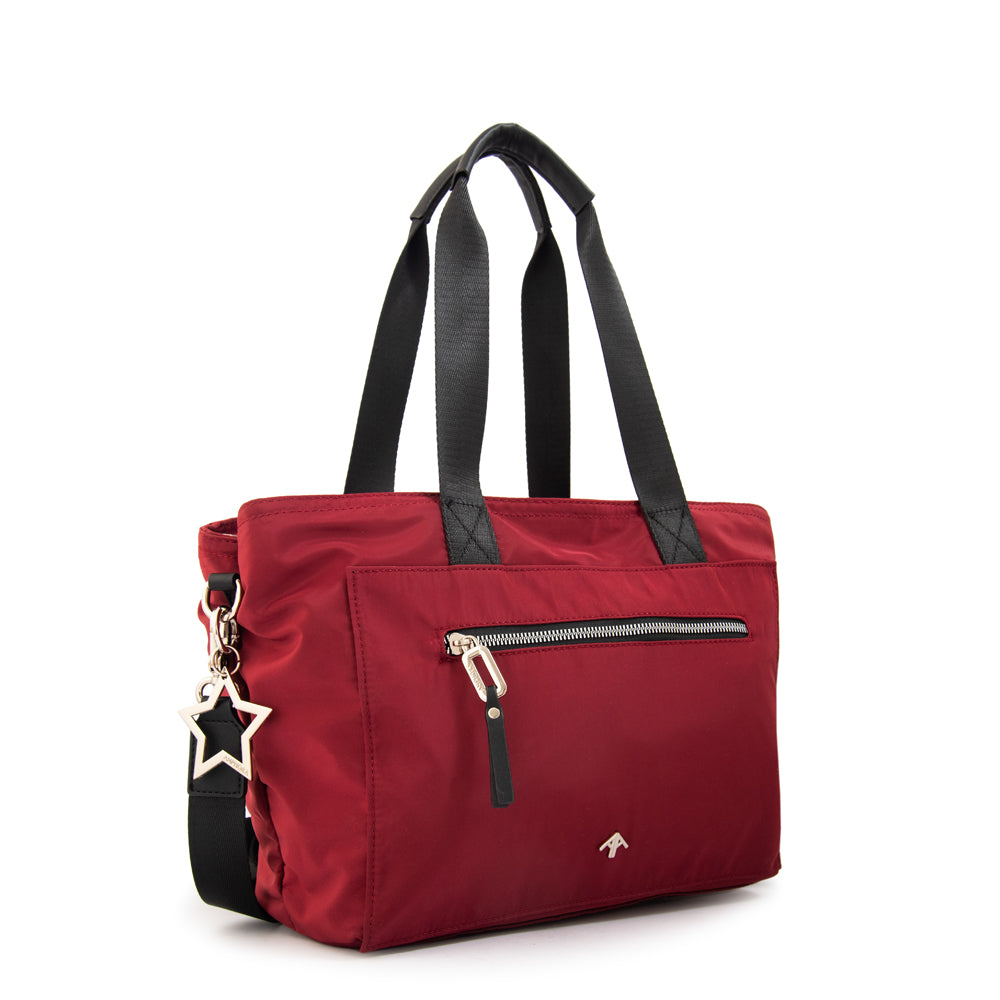 Cartera tote liliana mediana burdeo
