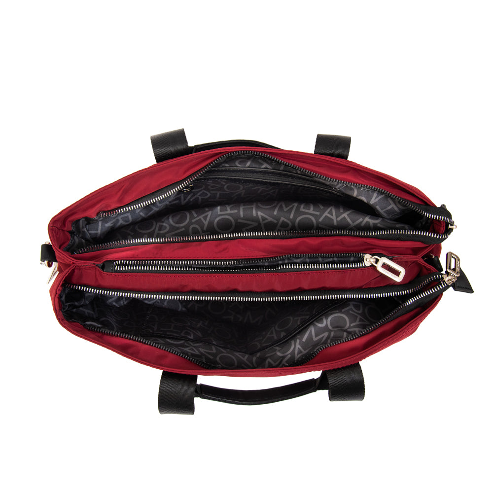 Cartera tote liliana mediana burdeo