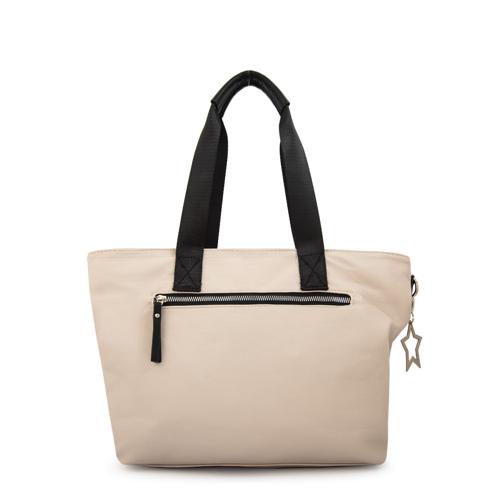 Cartera tote liliana mediana blanco crudo