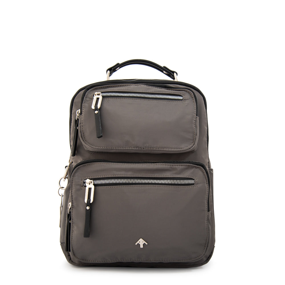 Mochila liliana mediana gris oscuro