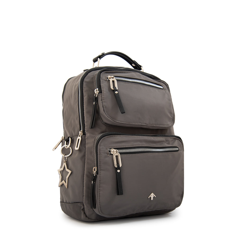 Mochila liliana mediana gris oscuro