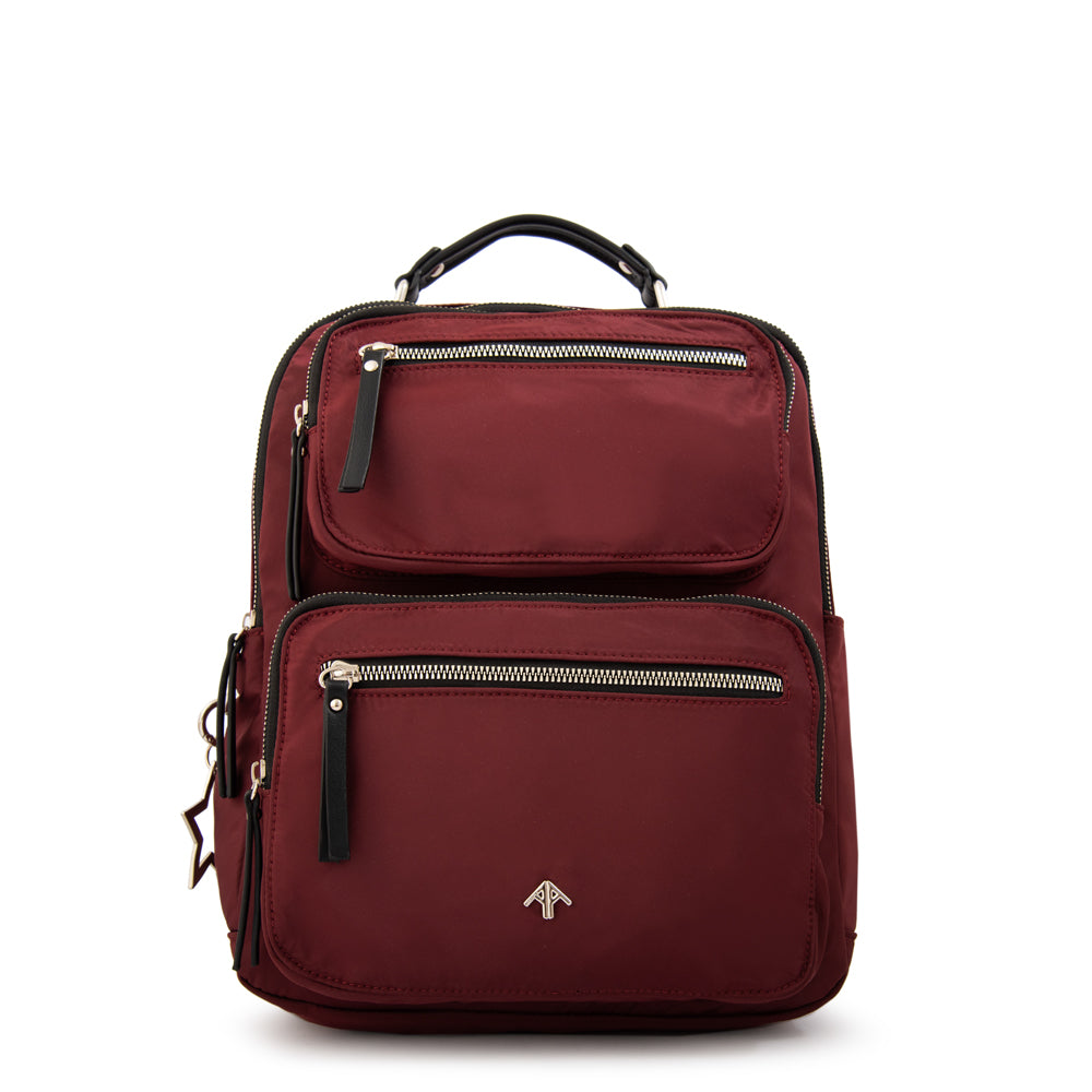 Mochila liliana mediana burdeo