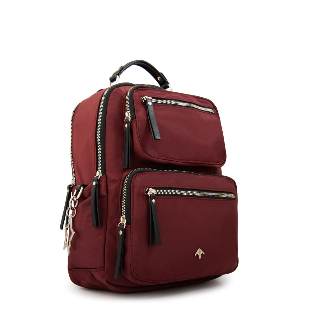 Mochila liliana mediana burdeo