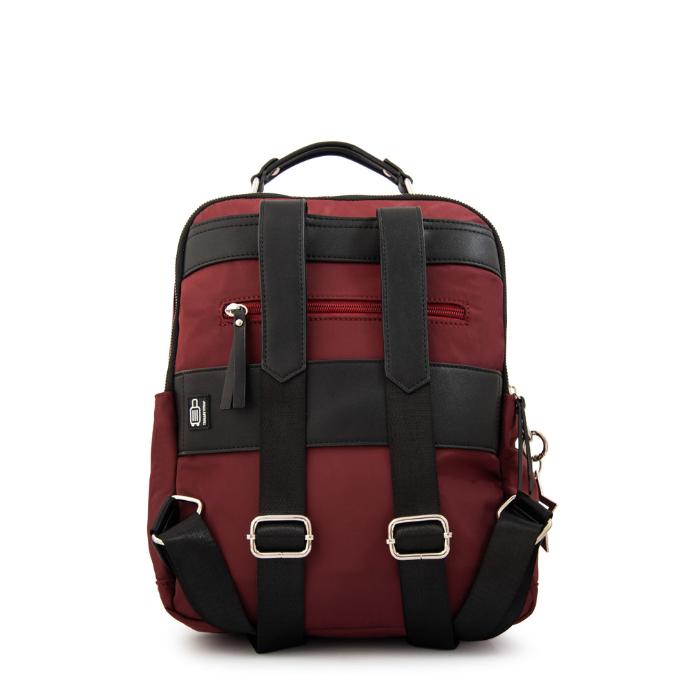 Mochila liliana mediana burdeo