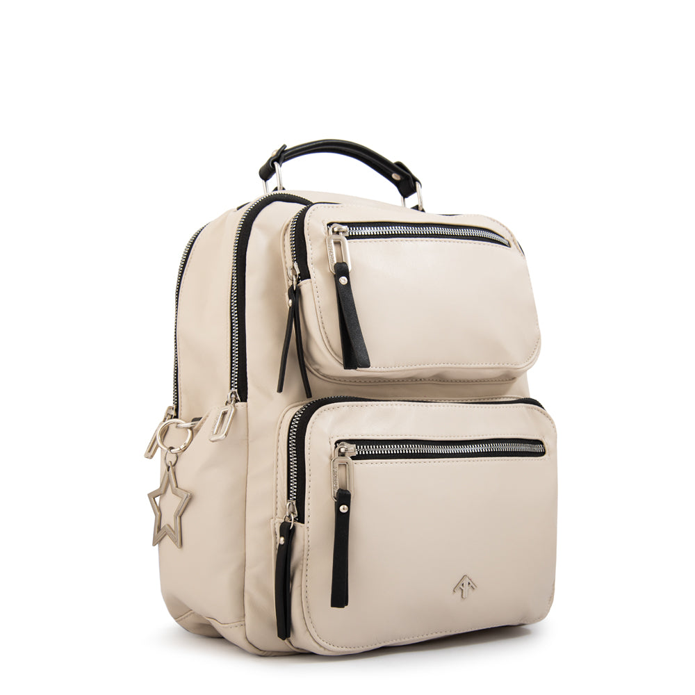 Mochila liliana mediana blanco crudo