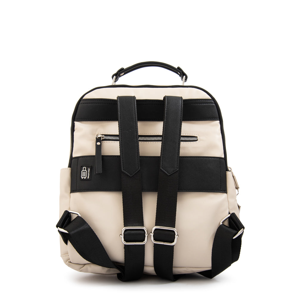 Mochila liliana mediana blanco crudo