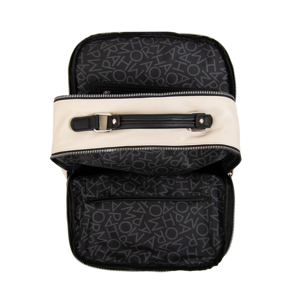 Mochila liliana mediana blanco crudo
