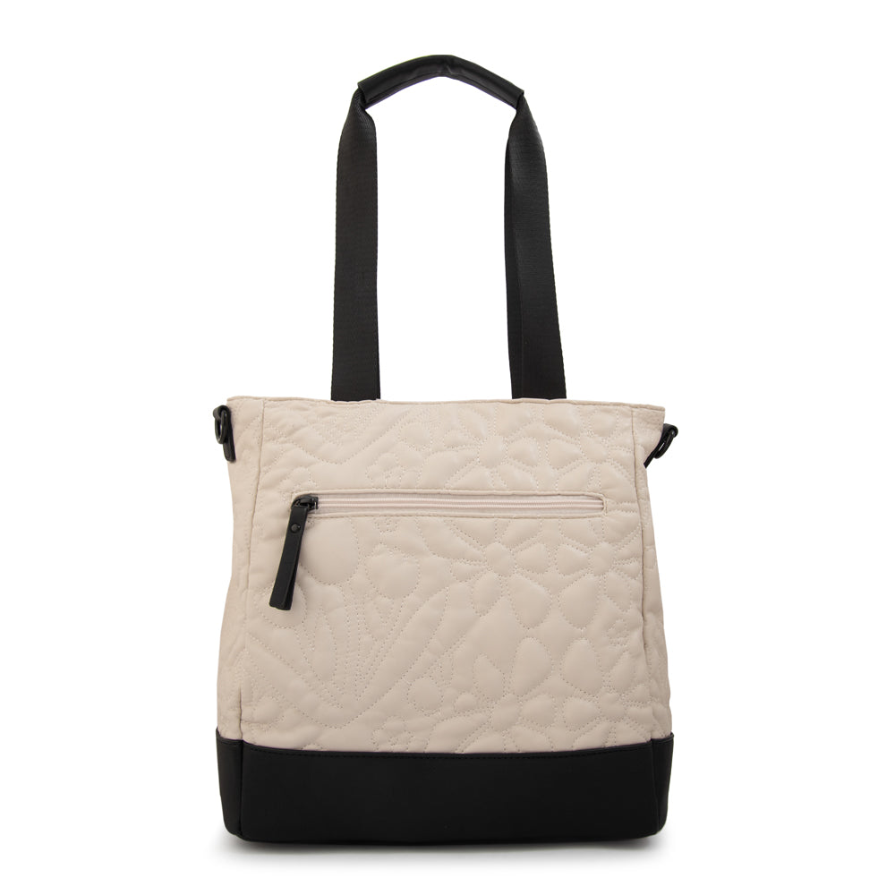 Cartera tote olga grande blanco crudo