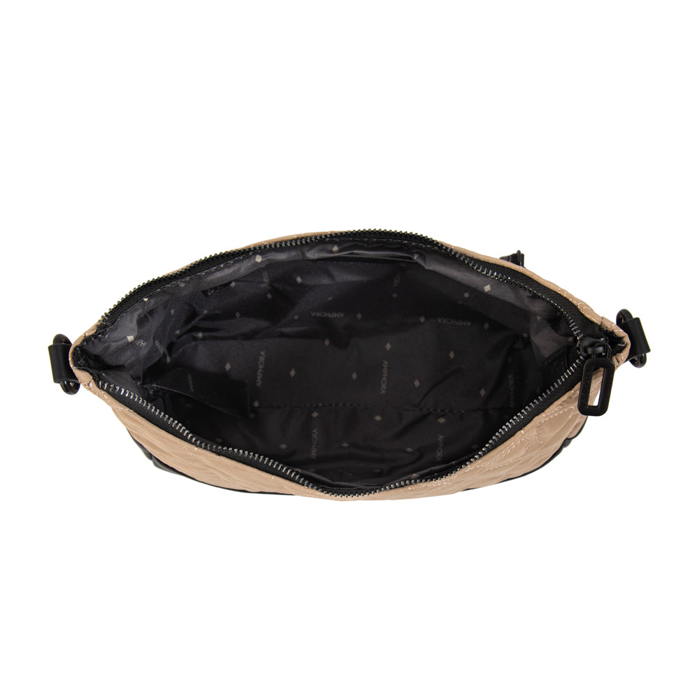 Cartera bandolera olga mediana beige