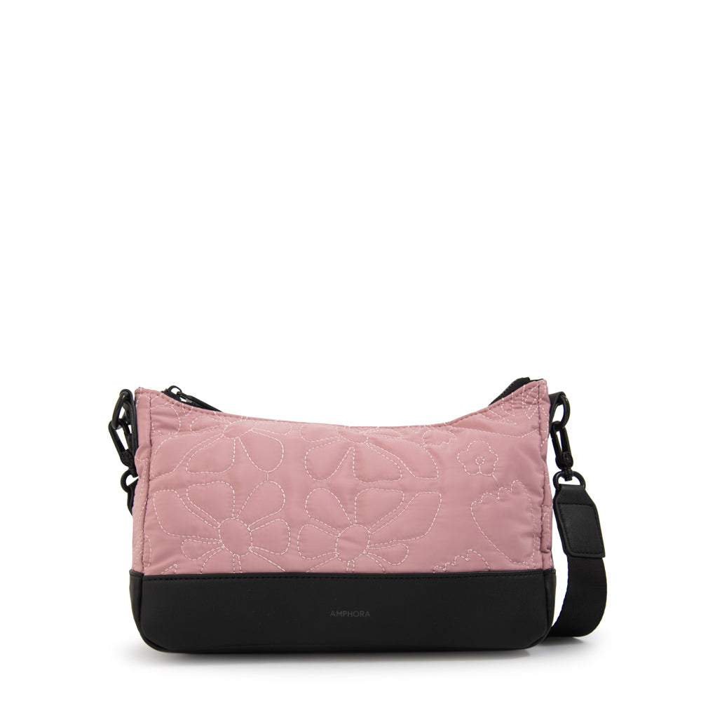 Cartera bandolera olga mediana rosa viejo