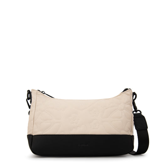 Cartera bandolera olga mediana blanco crudo